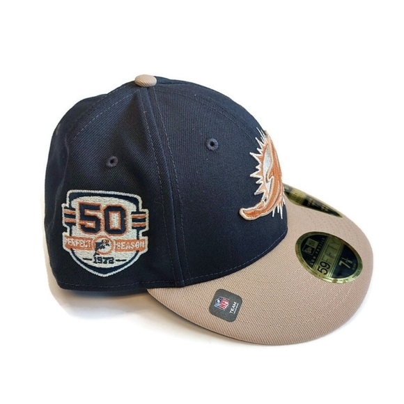 59Fifty New Era Size 7 1/8 Miami Dolphins Fitted Hat Cap Low Profile Curved - Picture 3 of 9
